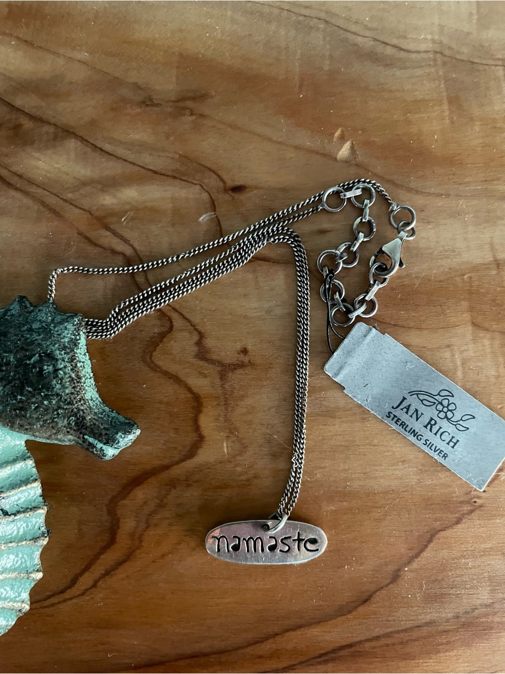 Jan Rich Sterling Silver "namaste" Pendant Necklace - Silver